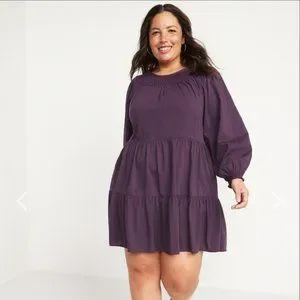 knee length dresses for ladies MINT PUFF SLEEVE SWING DRESS – Walker Boutique main image 0